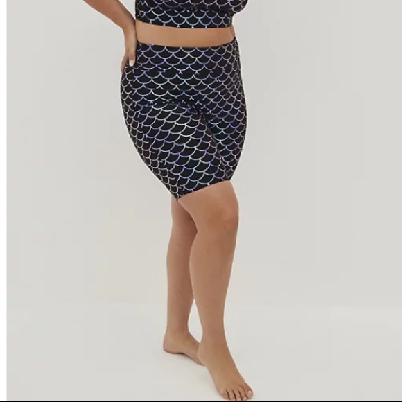 TORRID NWT ZIP FRONT SHORT SLEEVE ACTIVE SWIM TOP & SWIM BIKER SHORT. - Picture 7 of 8